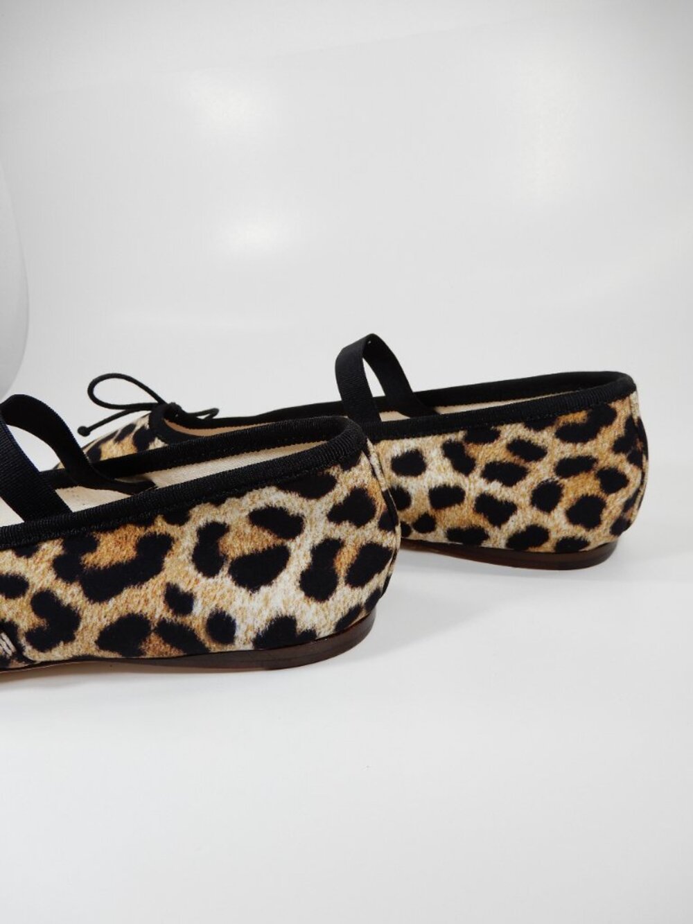 LOEFFLER RANDALL Leonie Soft Ballet Flats Size 7 Leopard Jersey Bow NEW - Picture 9 of 13